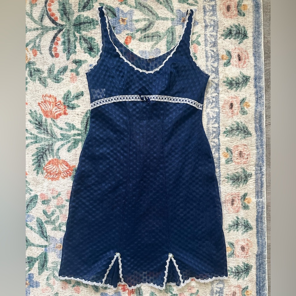 Vintage Navy Slip Dress